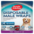 Simple Solution Disposable Male Wraps White Extra-Small, Toy/Mini, 12 Pk