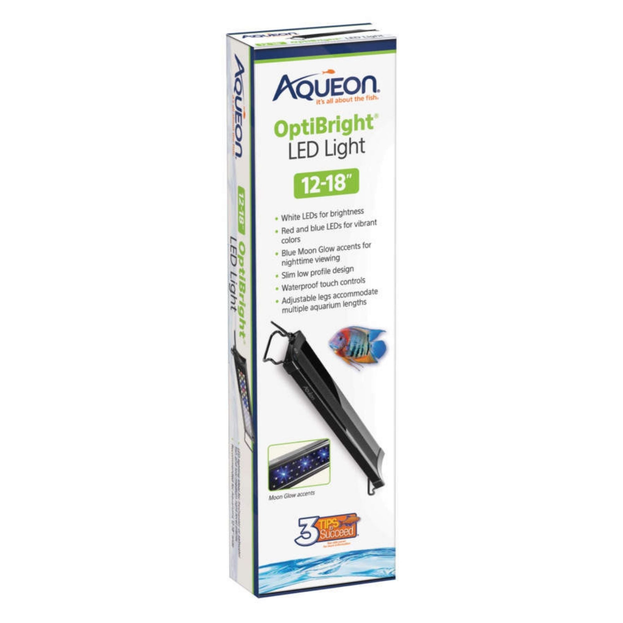 Aqueon LED OptiBright Light Fixture 1ea/12-18 in.