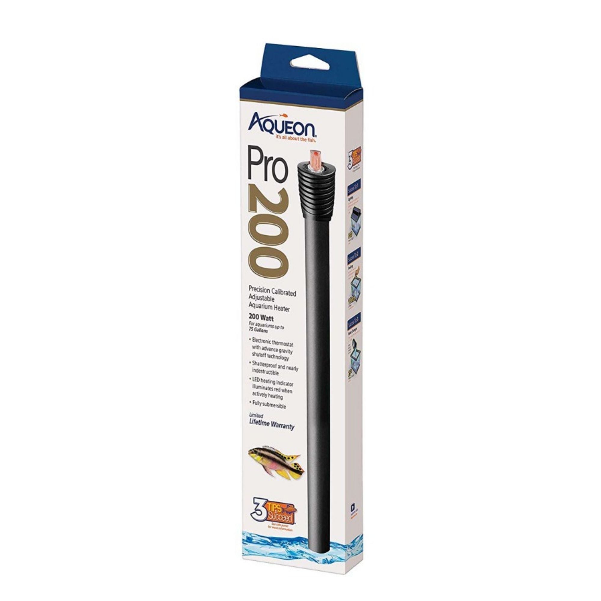 Aqueon Adjustable PRO Aquarium Heater 1ea/Up To 55 gal, 150 W