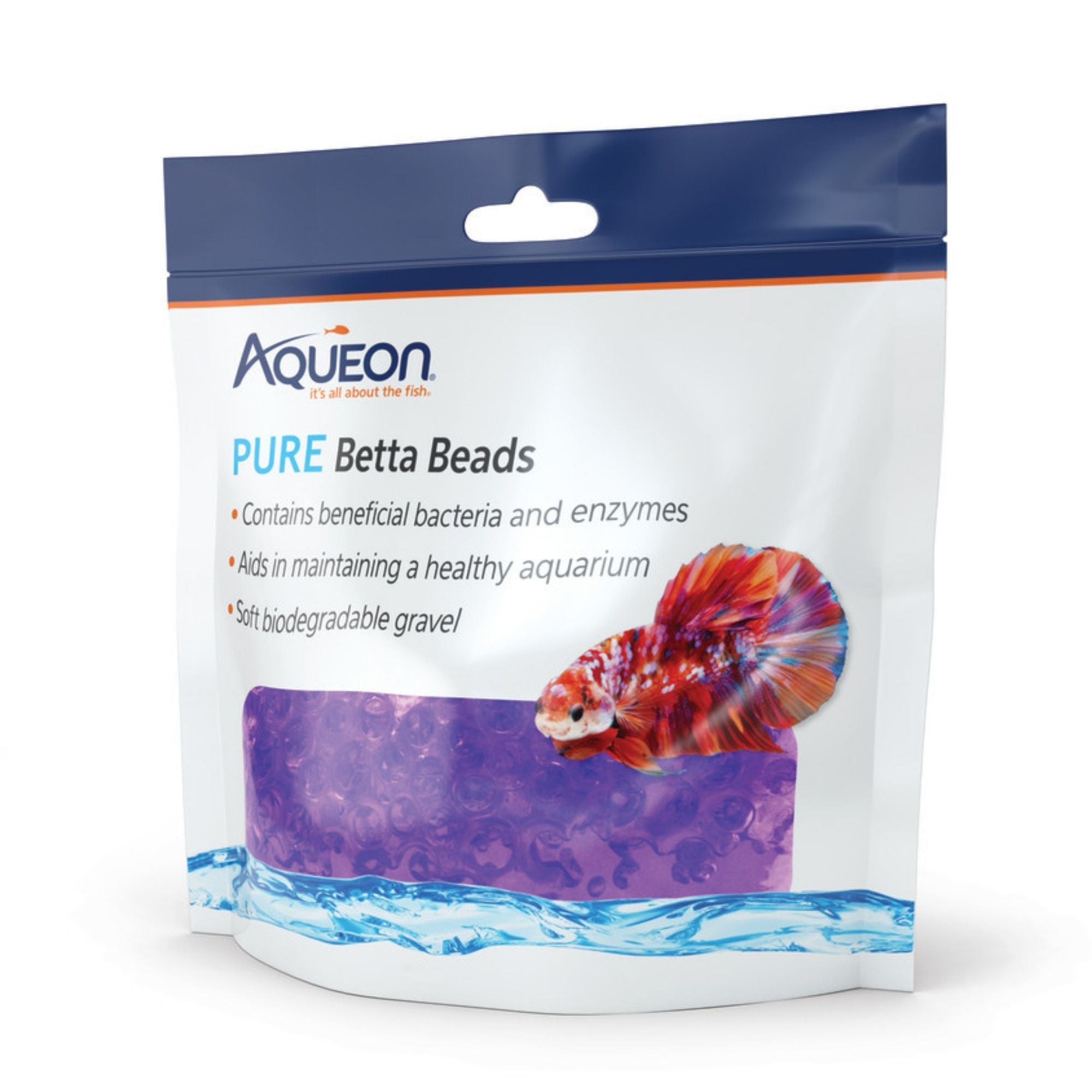 Aqueon PURE Betta Beads Purple,, 1ea/One Pouch