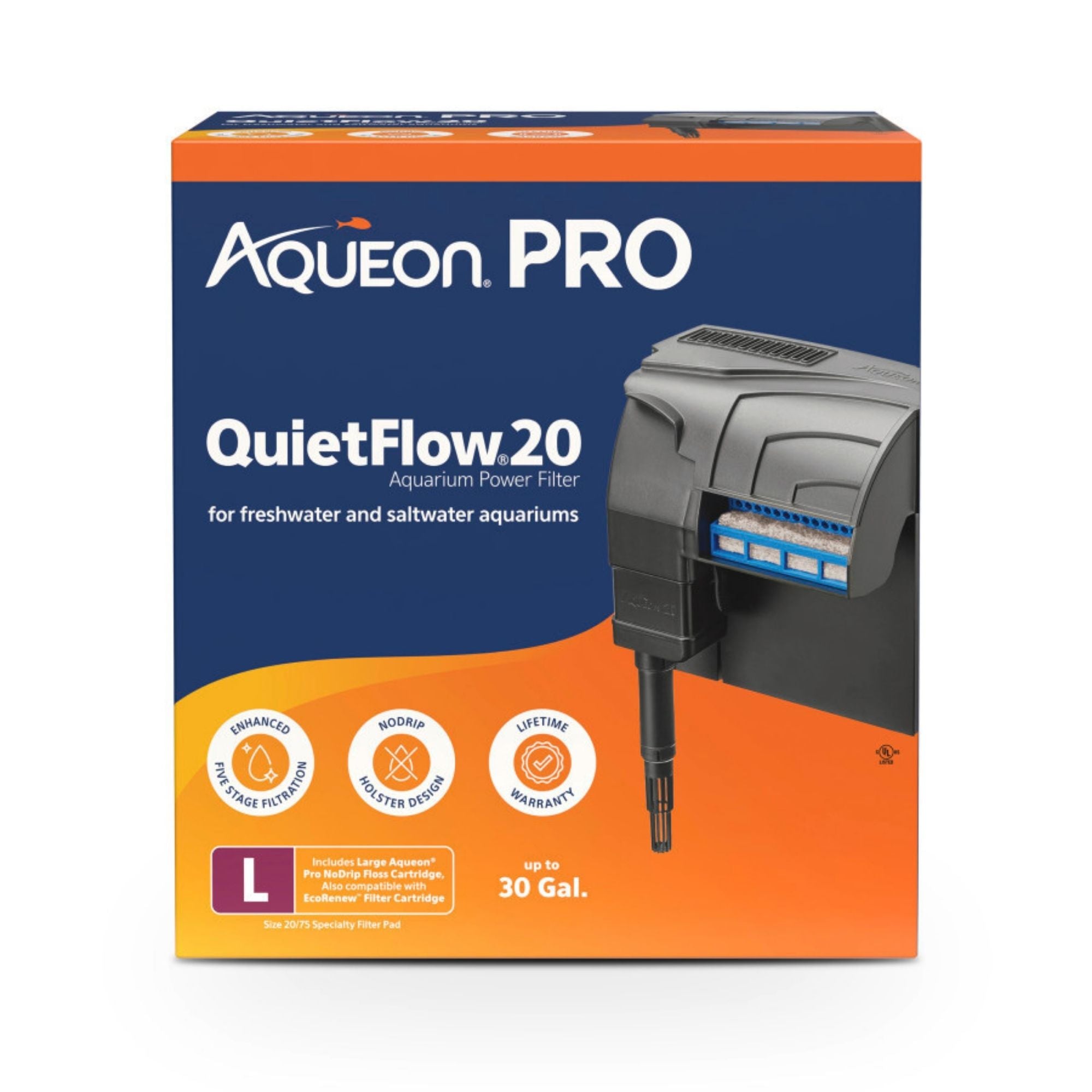 Aqueon QuietFlow 20 Power Filter