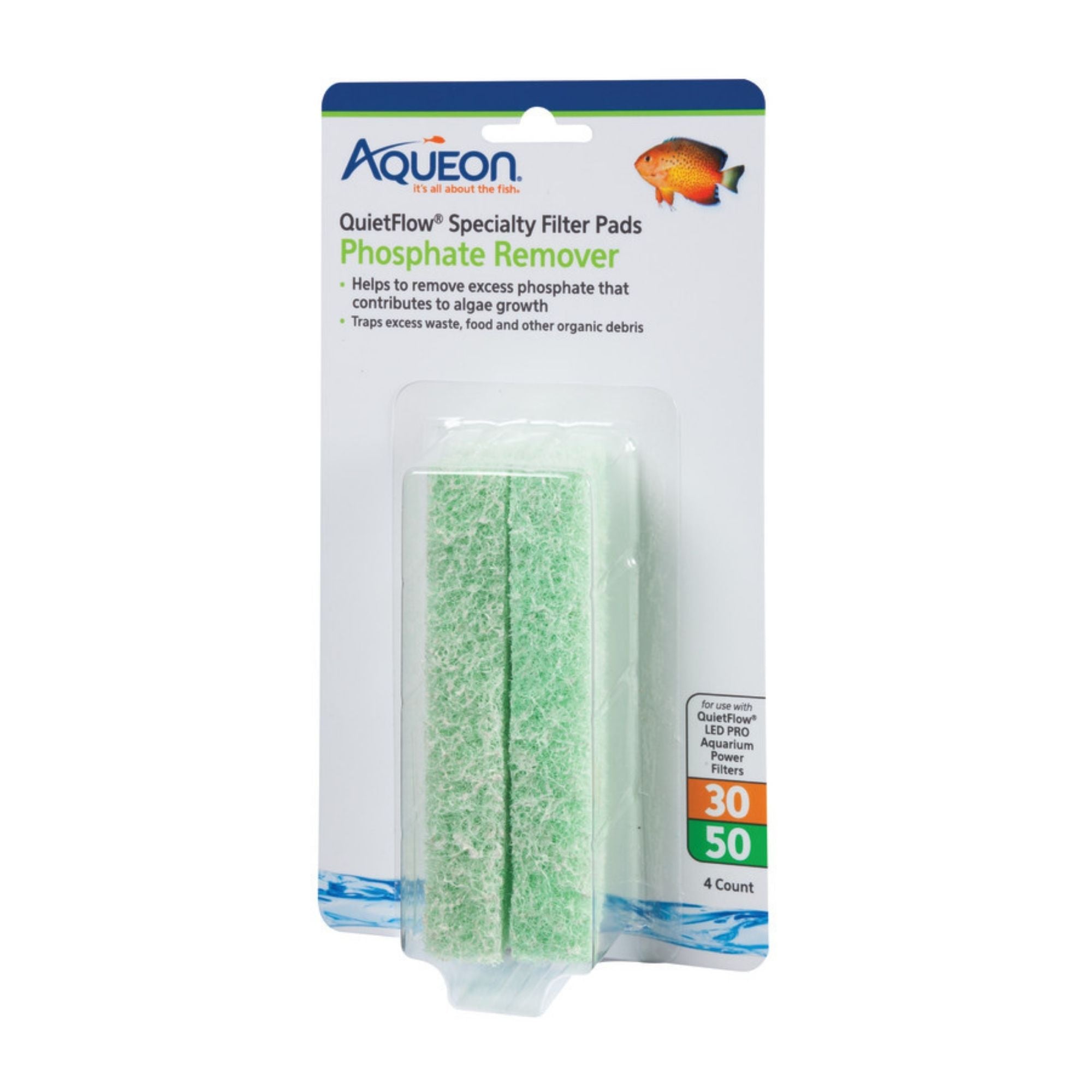 Aqueon Replacement Specialty Filter Pads Phosphate Remover, 1ea/30/50