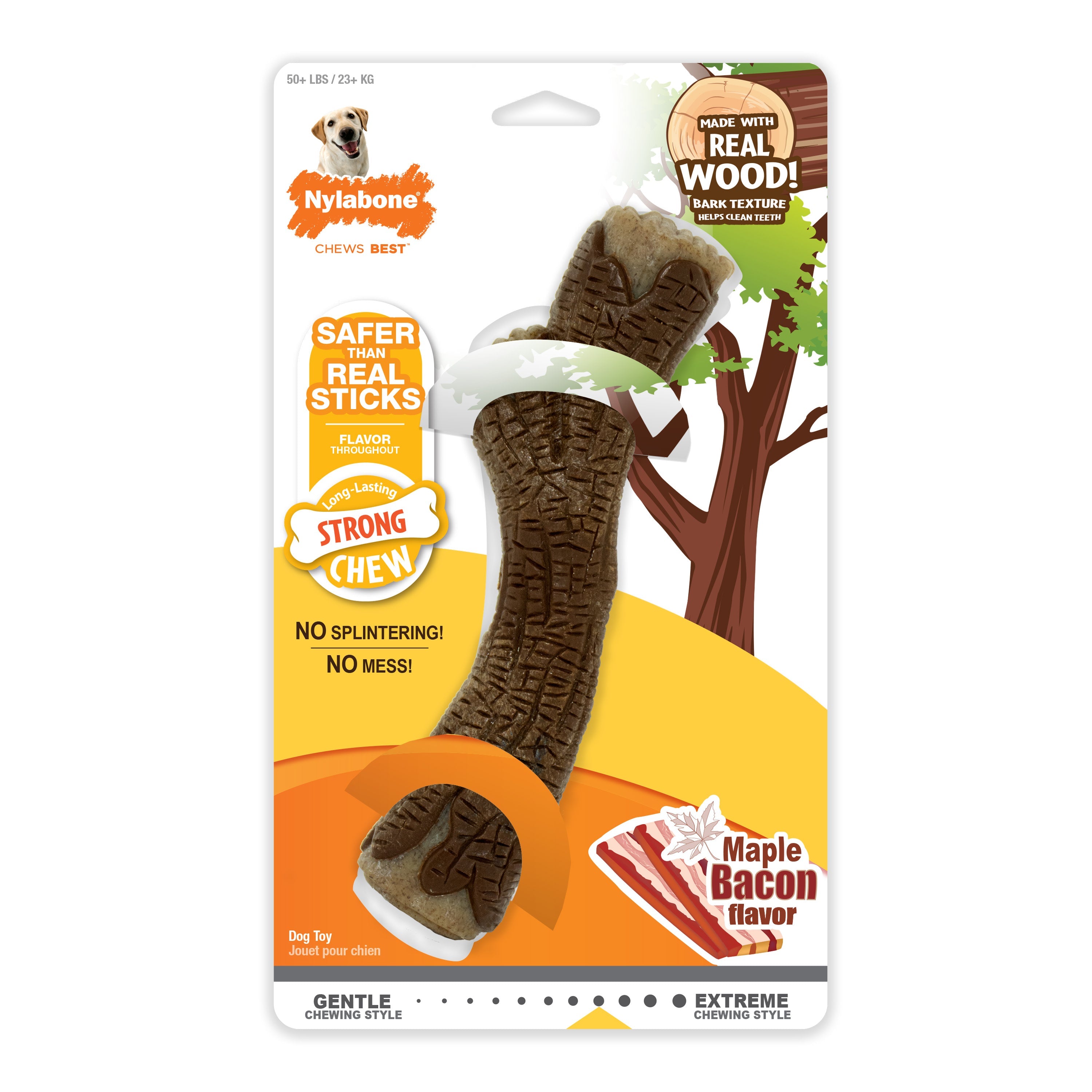 Nylabone Strong Chew Real Wood Dog Stick Toy 1ea/XL/Souper  50 Lbs. 1 ct