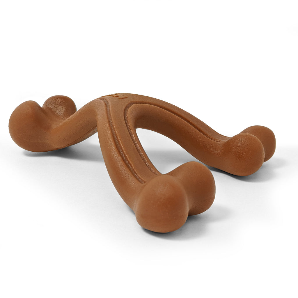 Nylabone Ergonomic Hold & Chew Wishbone Power Chew Durable Dog Toy Bison 1ea/Large/Giant - Up To 50 lb