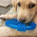 Nylabone Puppy Chew Spin Tug & Play Toy Peanut Butter Blue 1ea/Medium/Wolf - Up To 35 lb