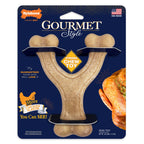 Nylabone Gourmet Style Strong Wishbone Dog Chew Toy Chicken 1ea/SMall/Regular - Up To 25 Ibs.