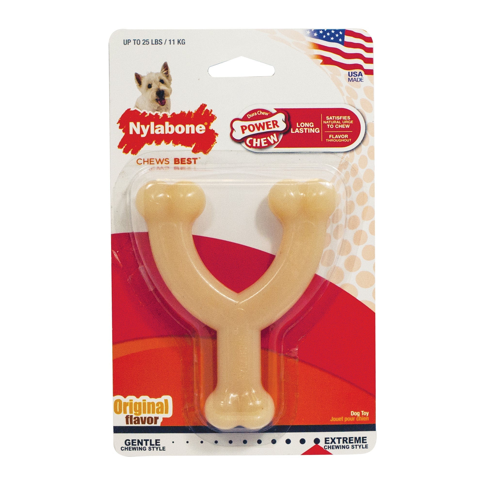 Nylabone Power Chew Original Wishbone Dog Toy Adult Dog Original