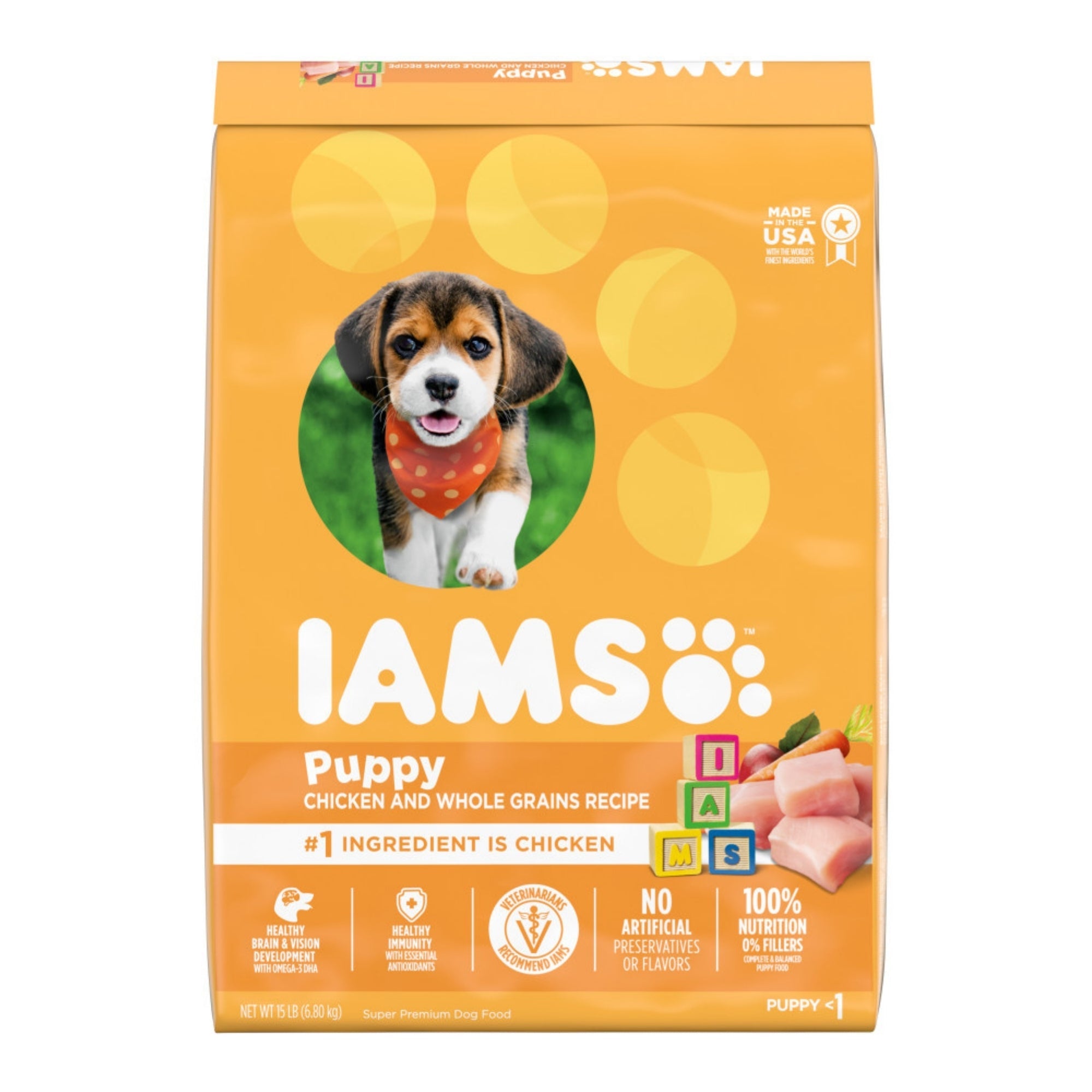 IAMS Smart Puppy Chicken Dry Dog Food, 15 lb