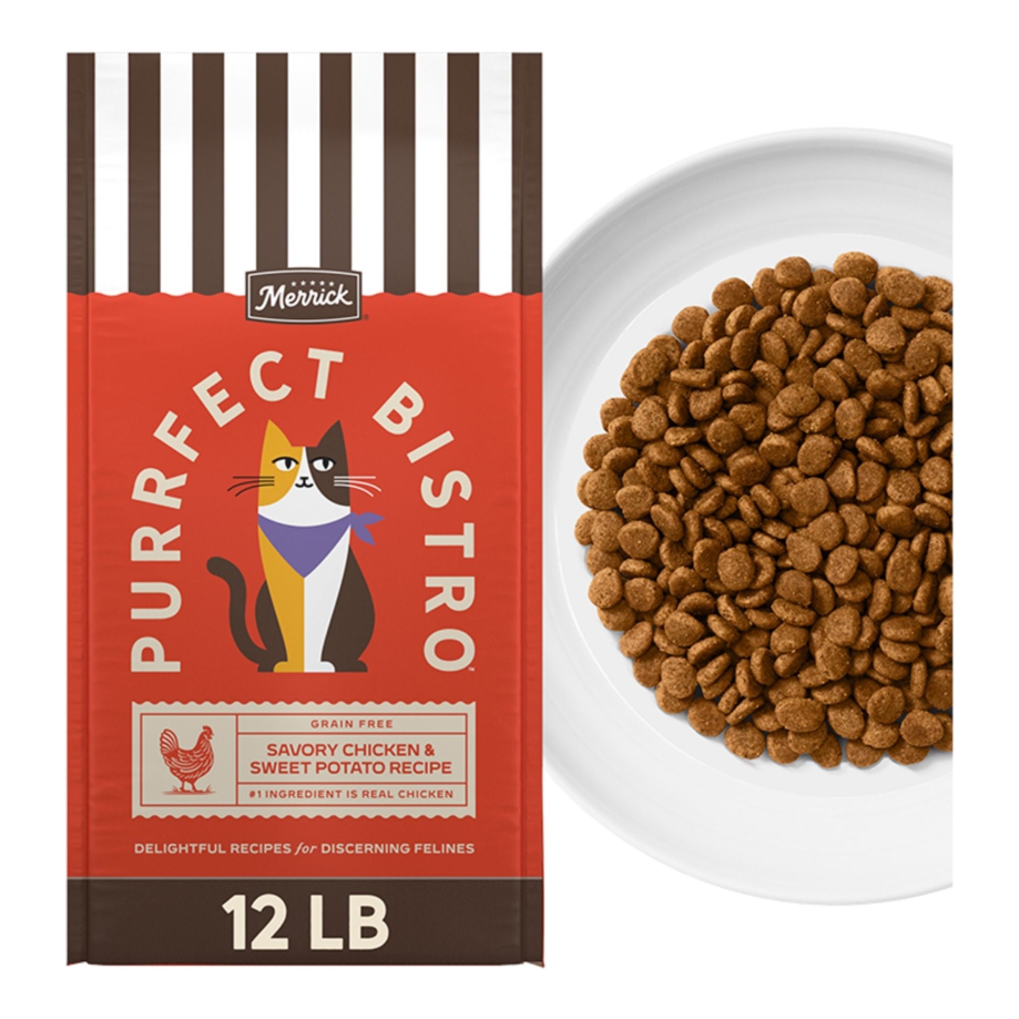 Merrick Cat Purrfect Bistro Chicken And Sweet Potato Formula 12Lbs