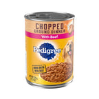 PEDIGREE Chopped Ground Dinner With Beef Canned Dog Food 13.2oz/12pk