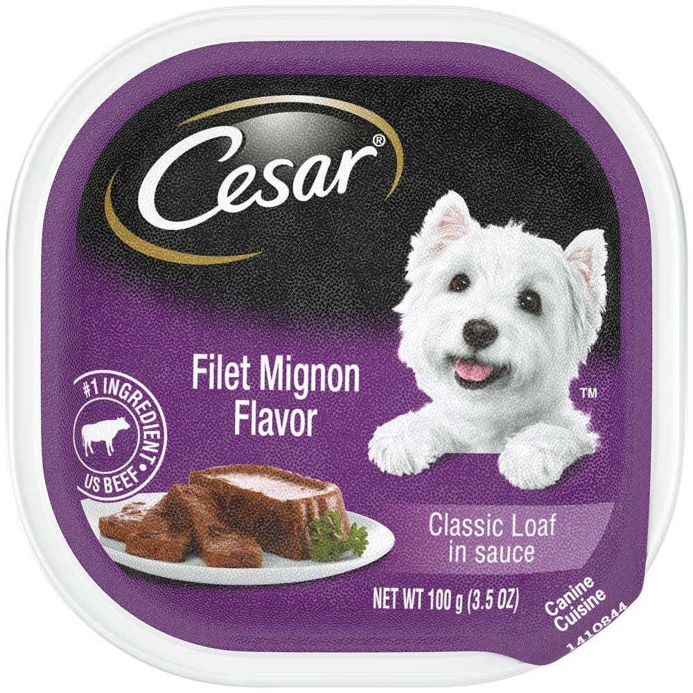 Cesar Classic Loaf in Sauce Filet Mignon Wet Dog Food, 3.5 oz (24-Pack)