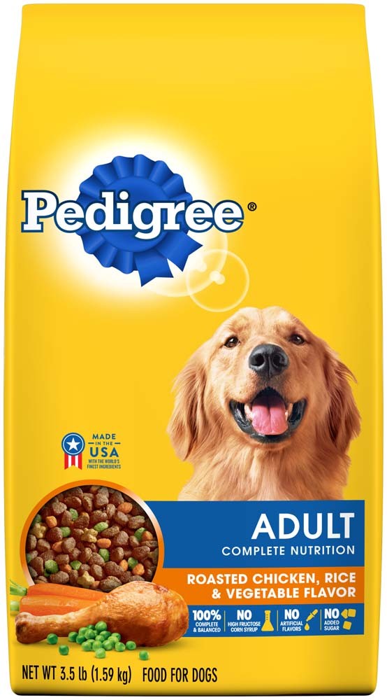 Pedigree Complete Nutrition Roasted Chicken Dry Dog Food, 3.5 lb