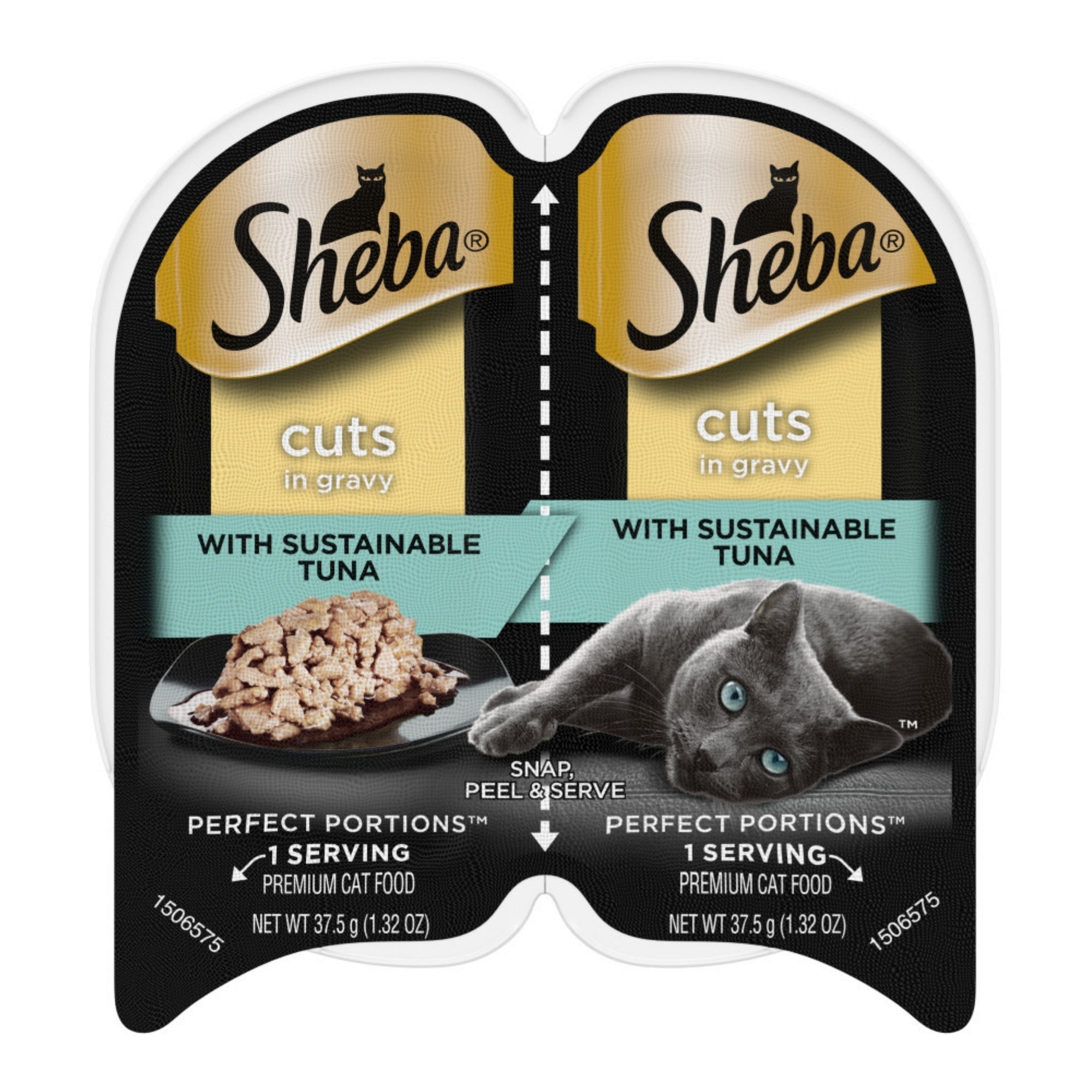 Sheba Perfect Portions Cuts in Gravy Signature Tuna, 2.6 oz (24 Twin-Packs)