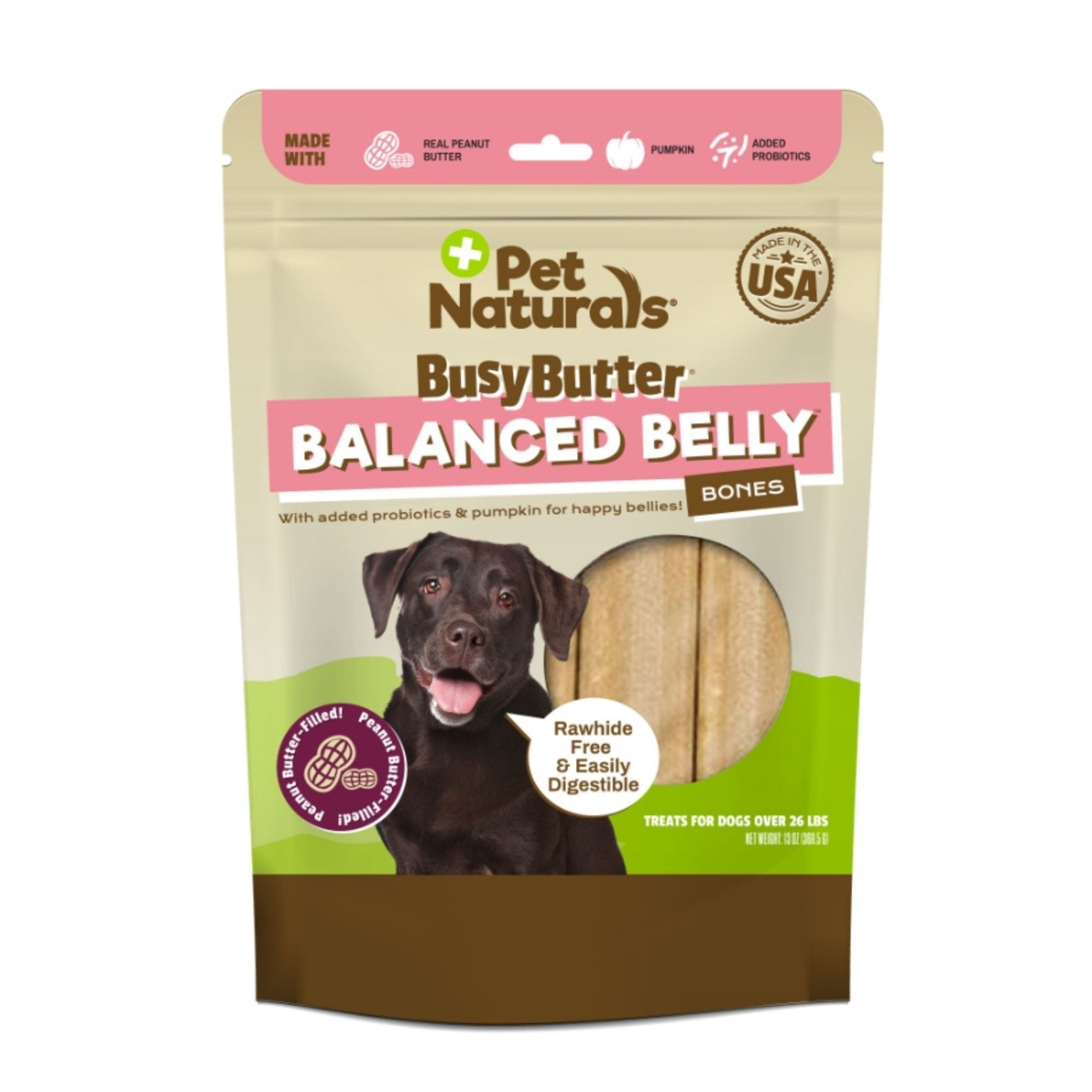 Pet Naturals Busy Butter Balanced Belly Dog Bones, Small
