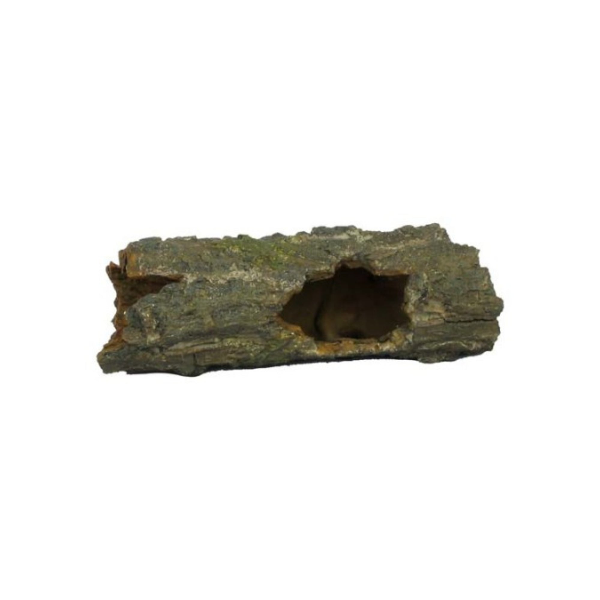 Weco Products Wecorama Sleepy Hollows Mossy Log Terrarium Ornament with Hollow Brown/Green, 1ea/SM