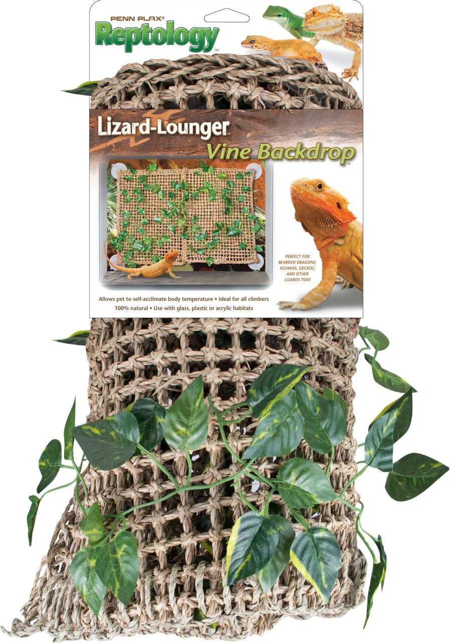 Penn-Plax Lizard Lounger Basking Platform with Vines Brown 23.5 In X