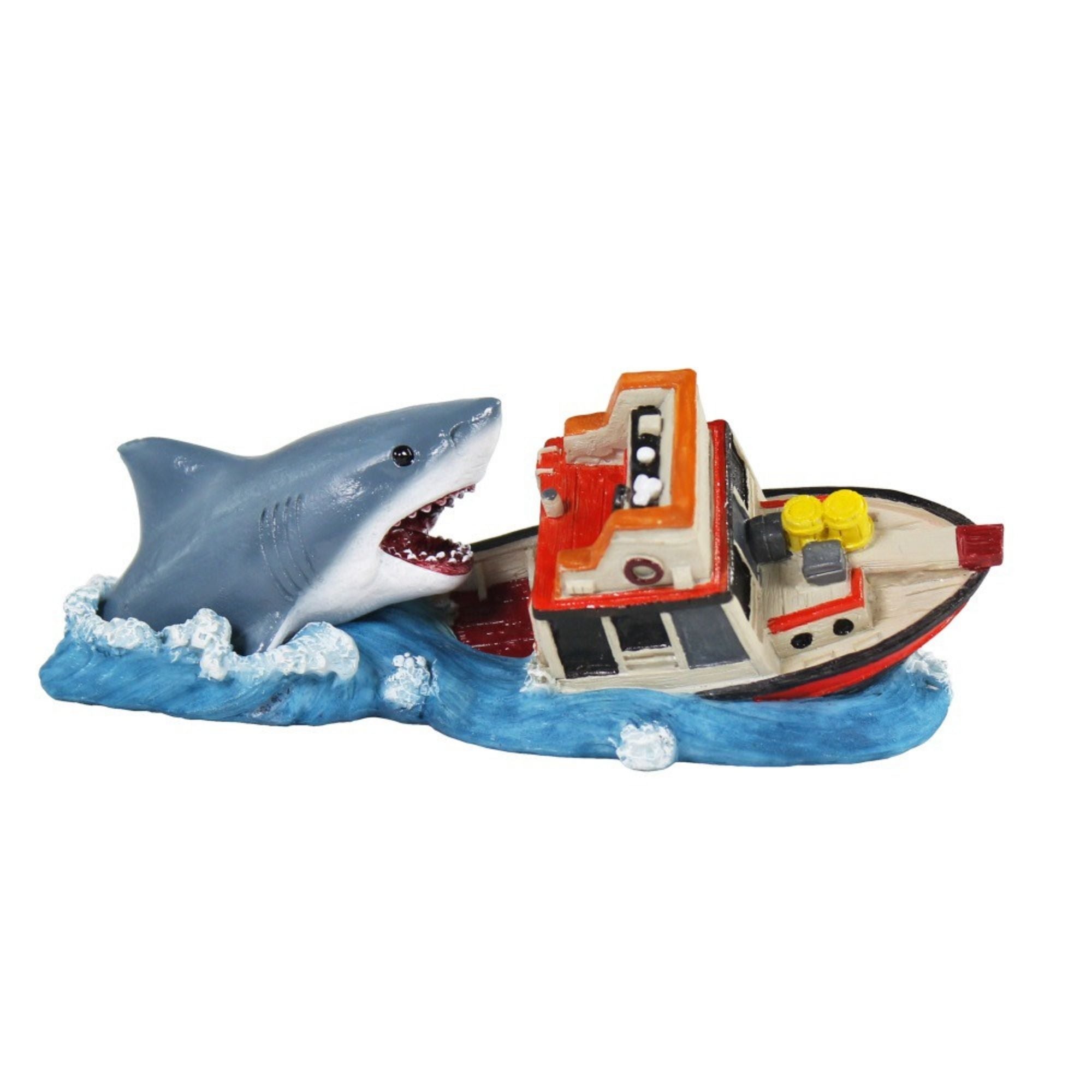 Penn-Plax Officially Licensed Universal Studios Jaws Boat Attack Décor 1ea/SM
