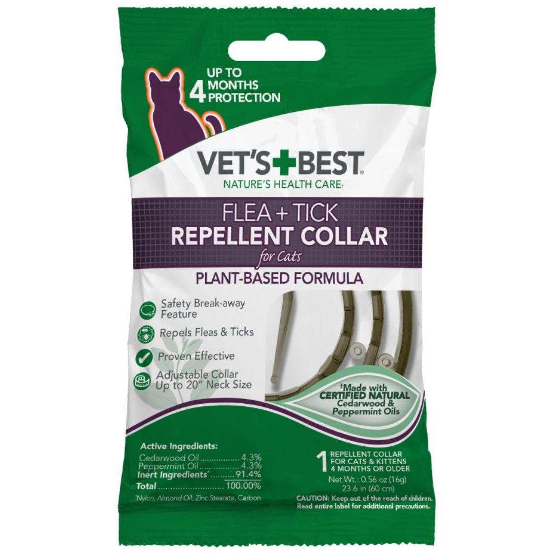 Vet's Best Plant-Based Flea & Tick Repellent Collar for Cats