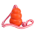 KONG Aqua Floating Retriever with Rope Orange Medium