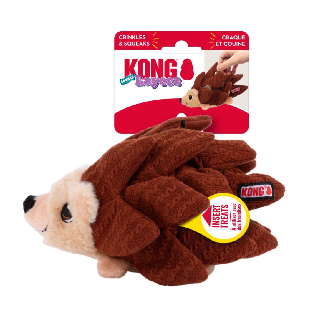 KONG Layerz Forage Dog Toy Hedgehog MD