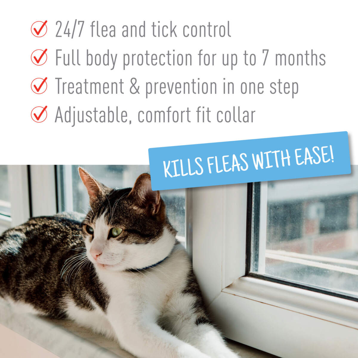 Adams Plus Flea & Tick Collar for Cats, 1 Pack