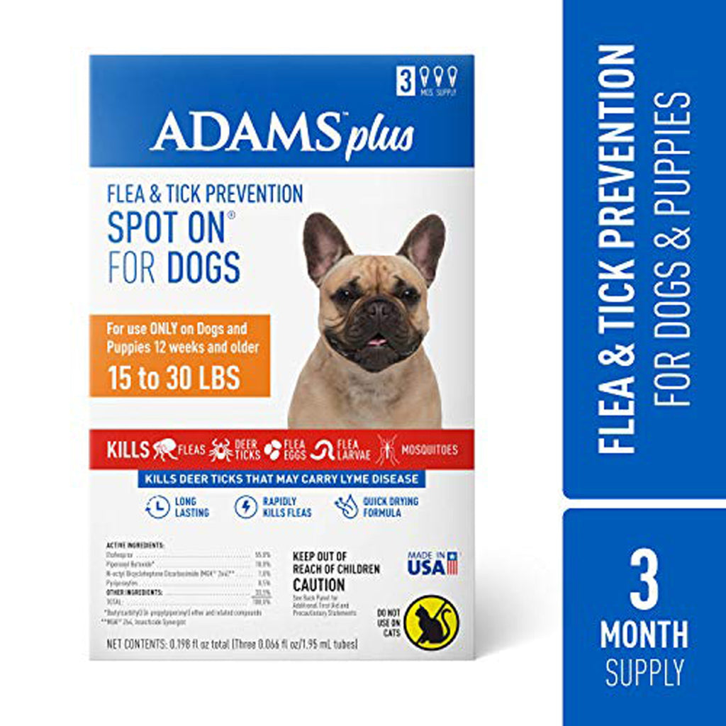 Adams Plus Flea & Tick Spot On for Medium Dogs 3 Month