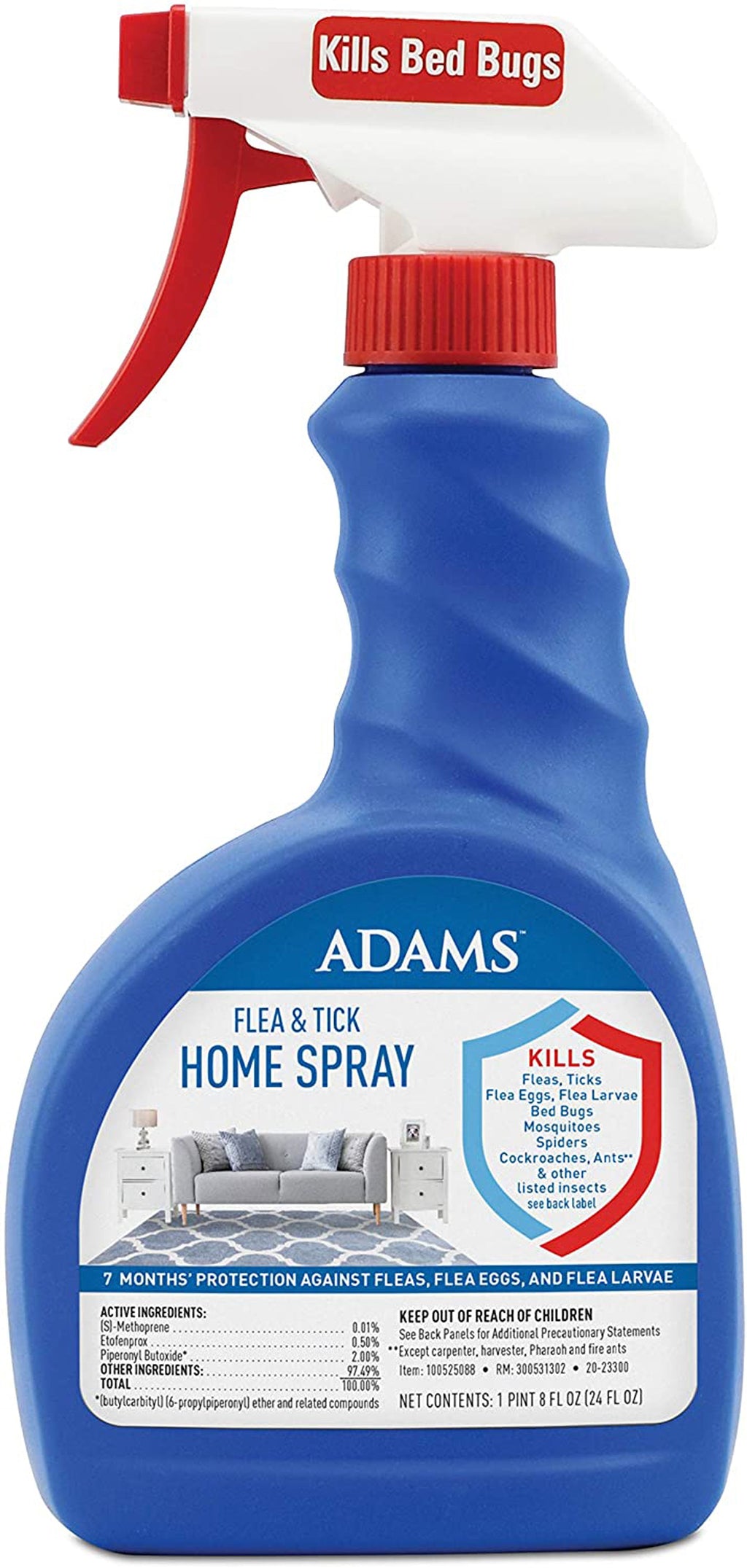 Adams Flea & Tick Home Spray, 24 oz