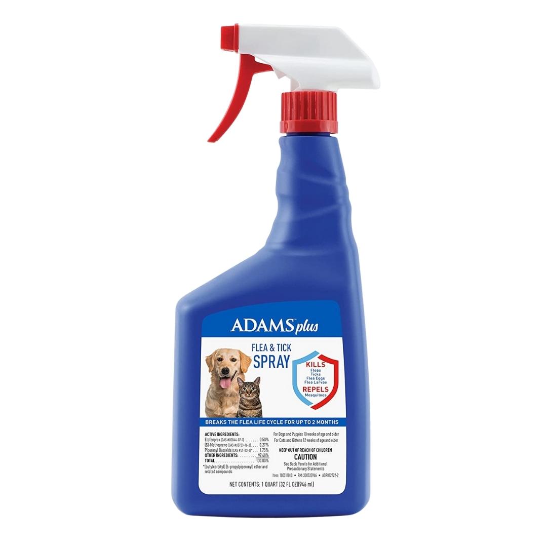 Adams Flea & Tick Spray for Dogs & Cats, 32 fl oz