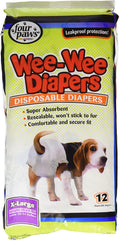 Four Paws Wee Wee Disposable Diapers Large/Extra Large 12pk