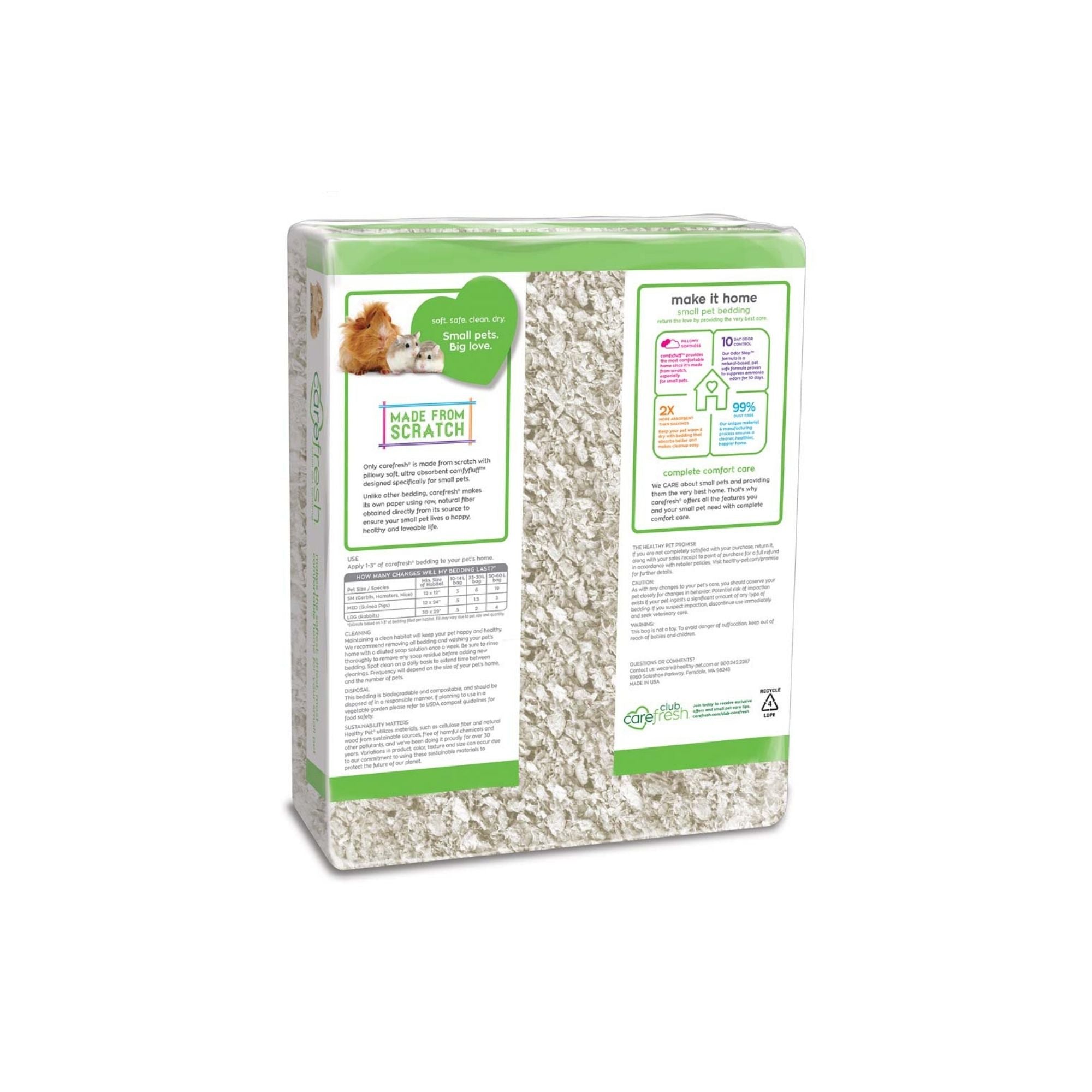 CareFRESH Complete Comfort Small Pet Bedding White 50 L