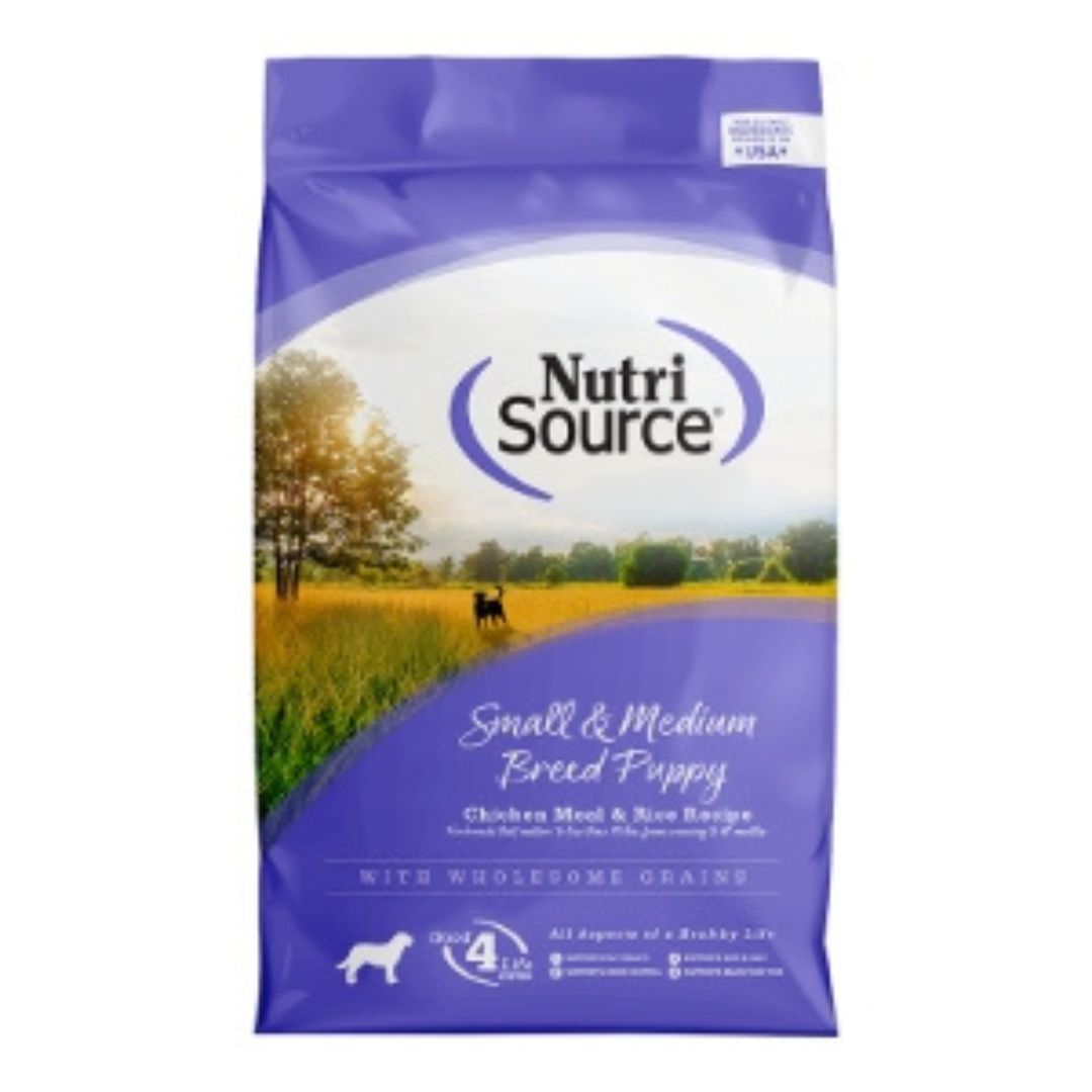 NutriSource Small & Medium Breed Puppy Dry Dog Food Chicken & Rice 4lb
