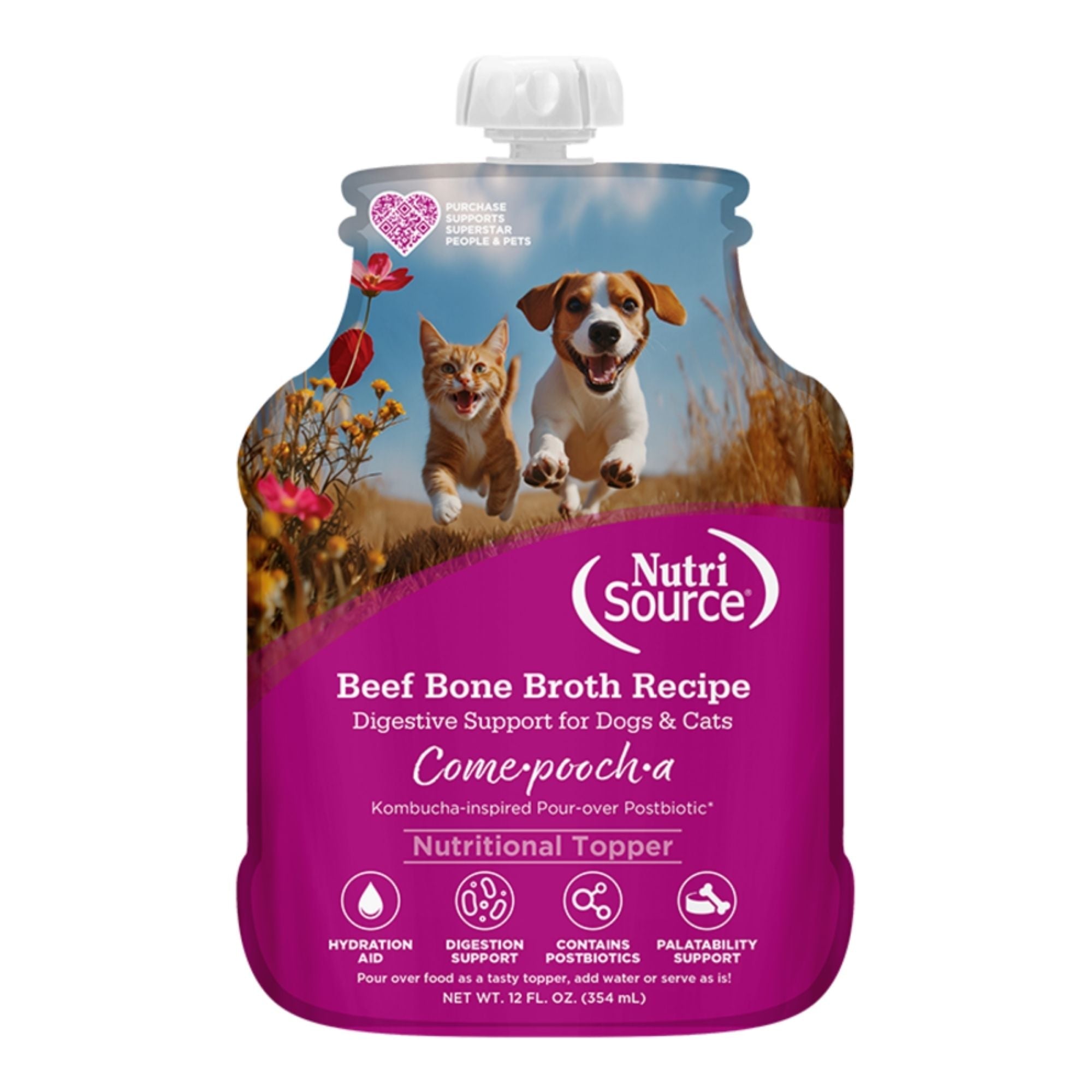 NutriSource Come-Pooch-A Beef Broth Dog Food Topper, 12 oz