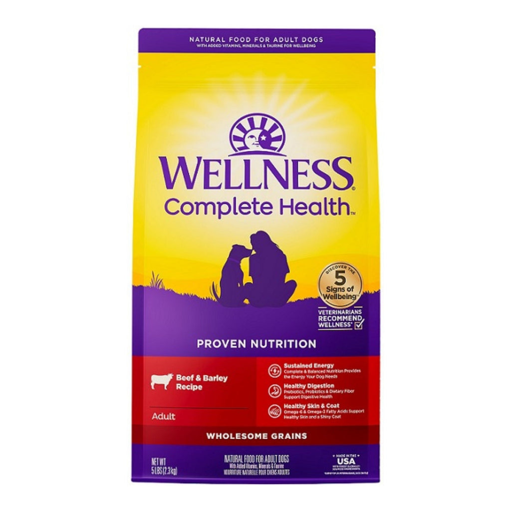 Wellness Complete Health Beef & Barley Dry Dog Food, 5 lb