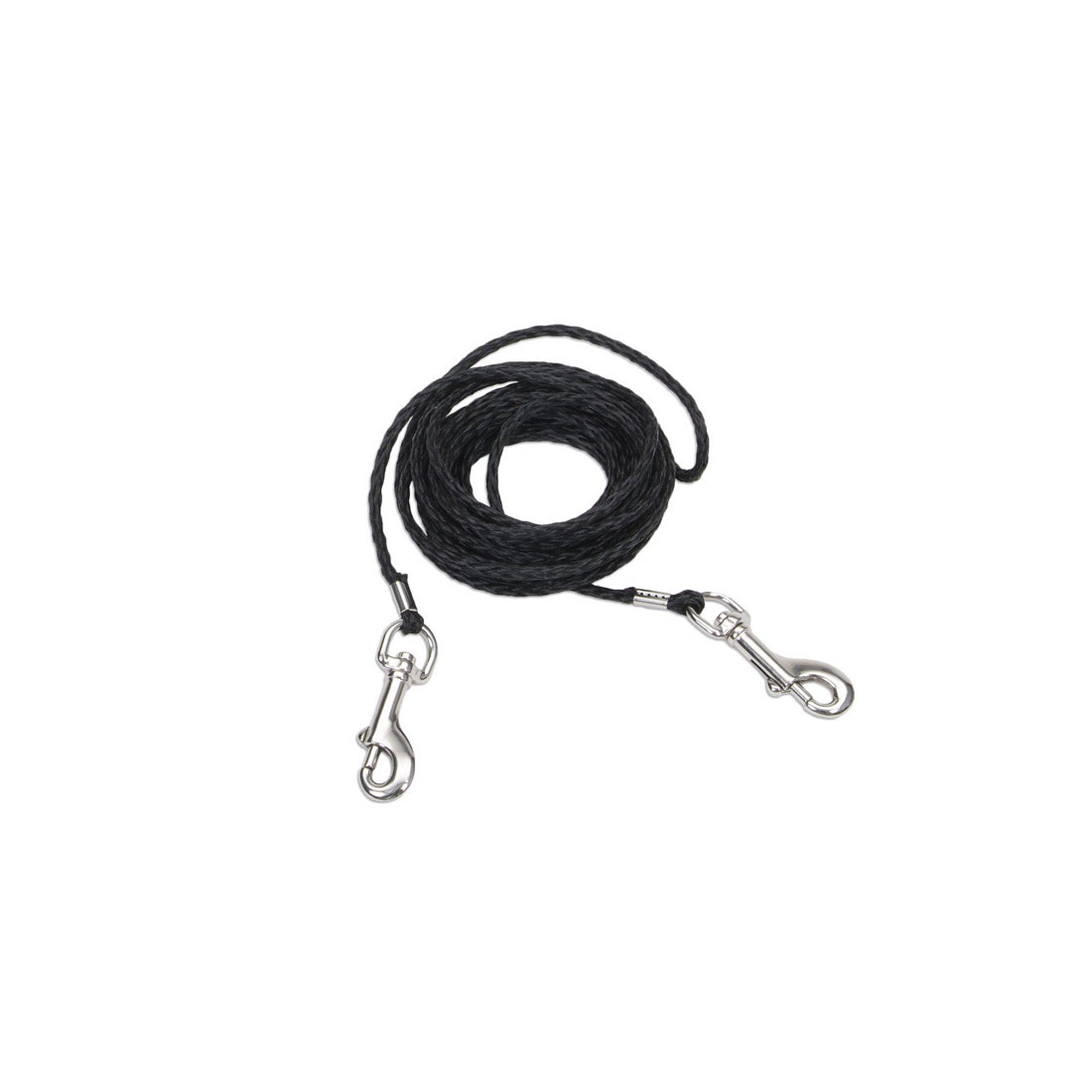 Coastal Poly Cat Tie Out Black, 1ea/1/8 In X 10 ft