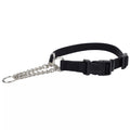 Coastal Adjustable Check Training Collar with Buckle for Dogs Black Large 3/4" X 18"-22"