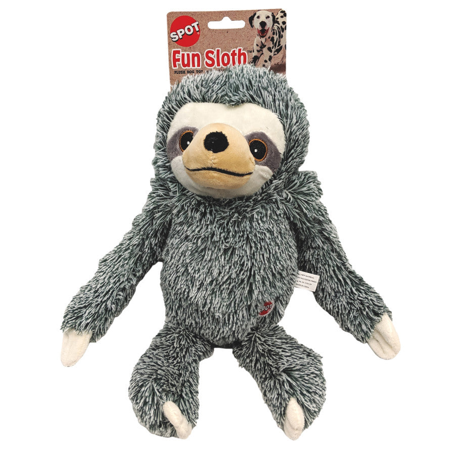 Spot Fun Sloth Plush Dog Toy Assorted 13in