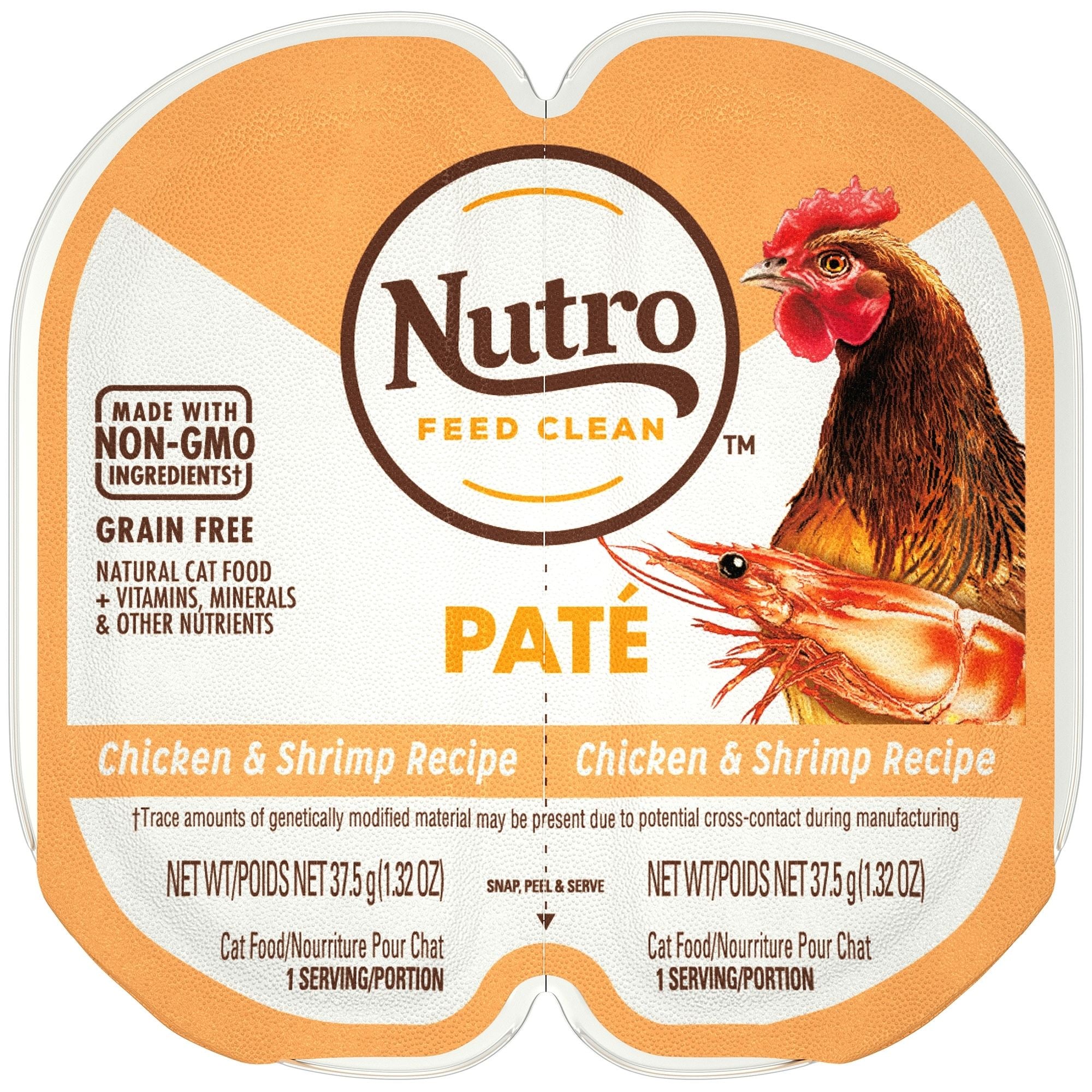 Nutro Products Perfect Portions Grain Free Paté Adult Wet Cat Food Chicken & Shrimp 2.6oz. (Case of 24)