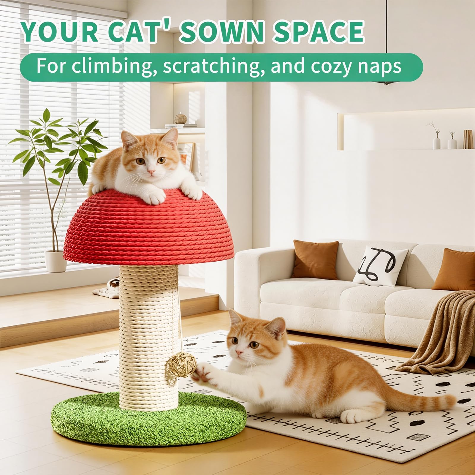 Sisal Mushroom Cat Scratching Post