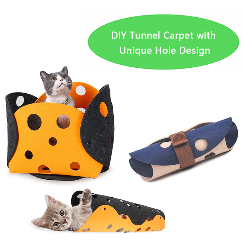 Collapsible Felt Cat Tunnel