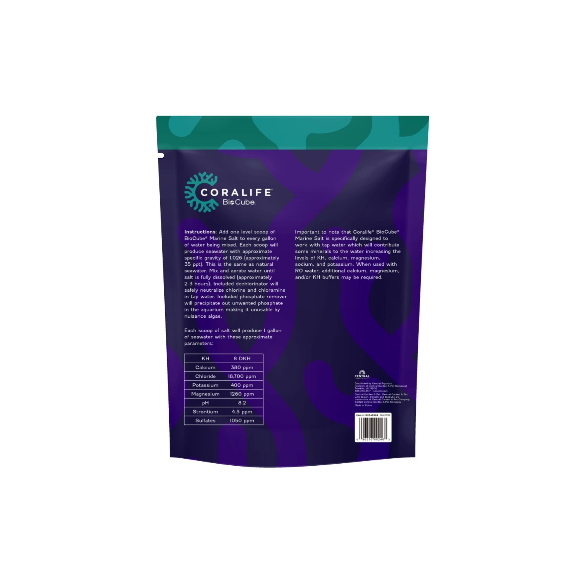 Coralife BioCube Marine Salt 30 Gal