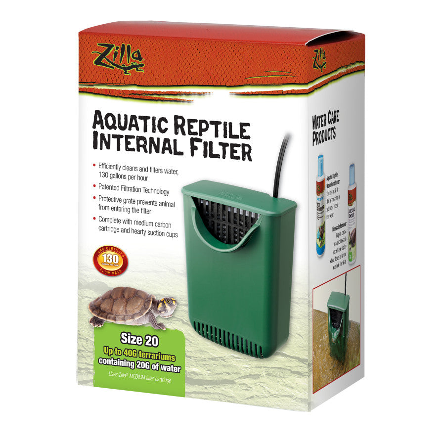 Zilla Aquatic Reptile Internal Filter, 20 Gal