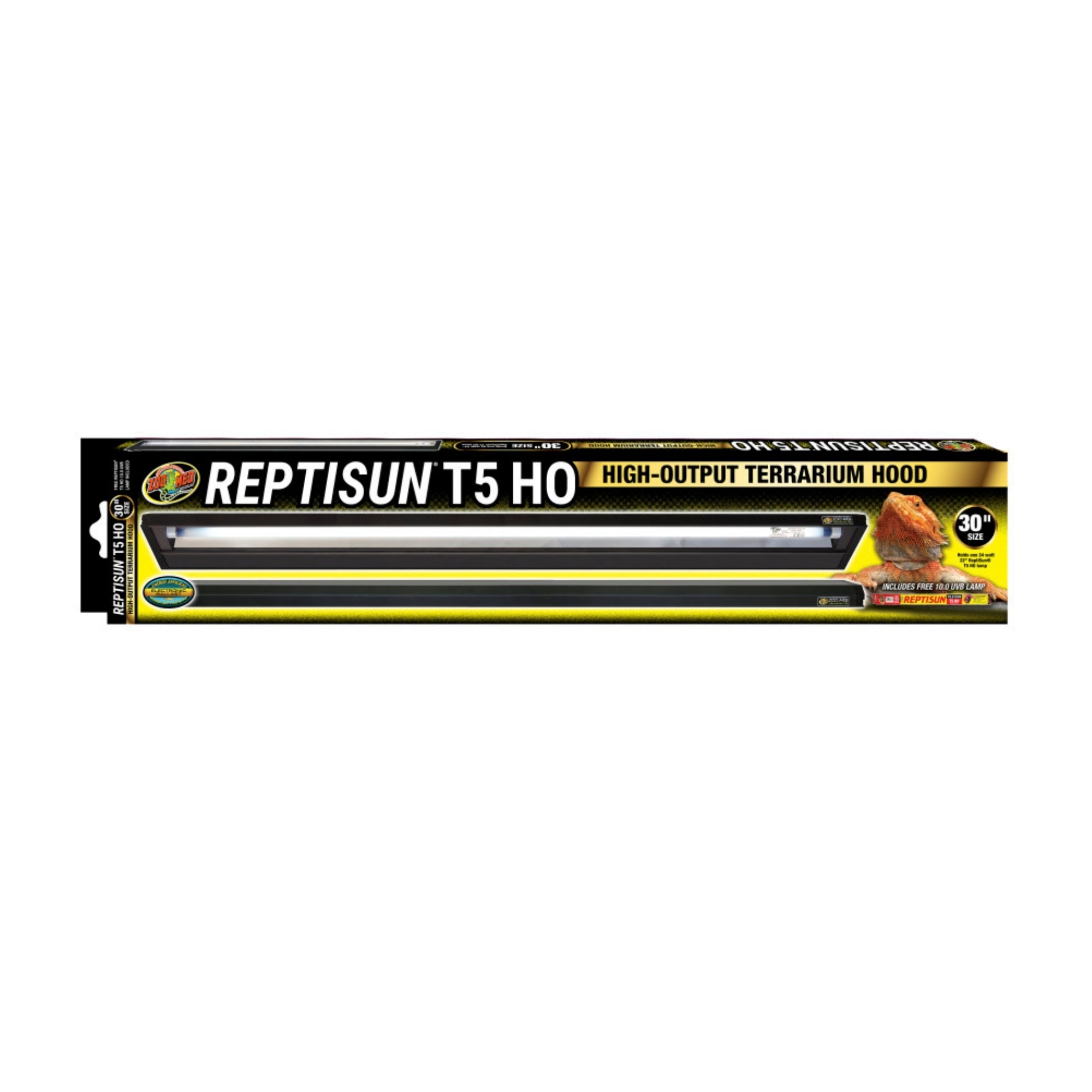Zoo Med ReptiSun T5 HO Terrarium Hood w/ 10.0 Bulb 1ea/30 in