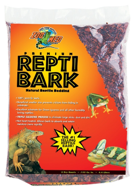 Zoo Med Premium ReptiBark Bedding Substrate Brown 4 Qt