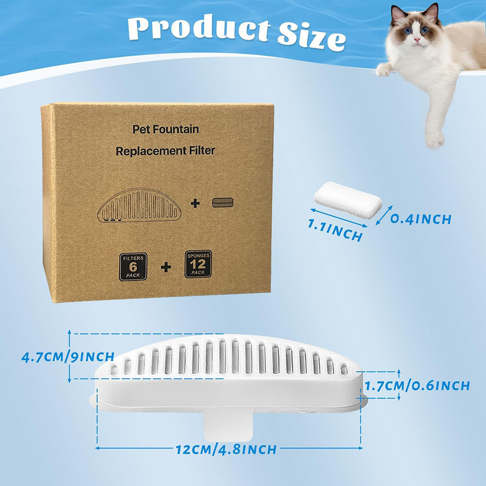 Cat Fountain Filter Kit (3 Cores + 6 Filter Cottons)