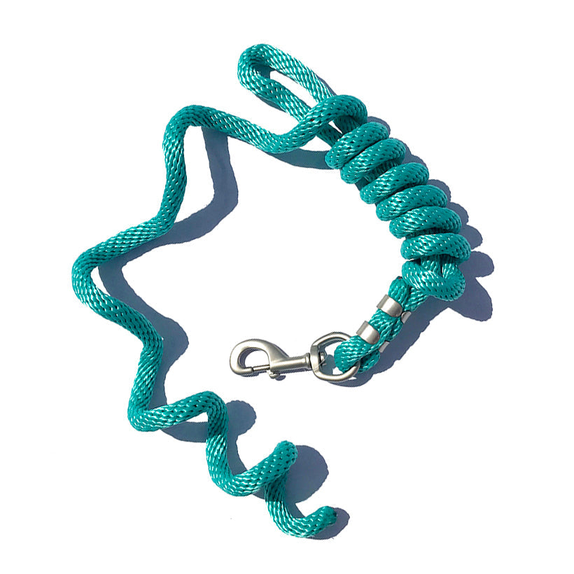 5/8" x 9' Poly Lead Rope, Nickel Plated Bolt Snap, Solid Colors