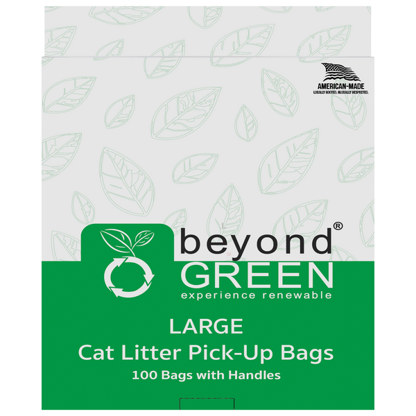 Large Cat Litter Pick-Up Bags with Handles - 100 Bags