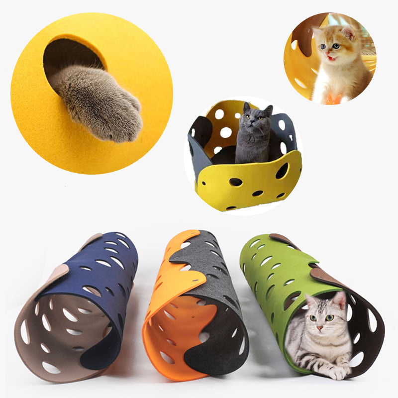 Collapsible Felt Cat Tunnel