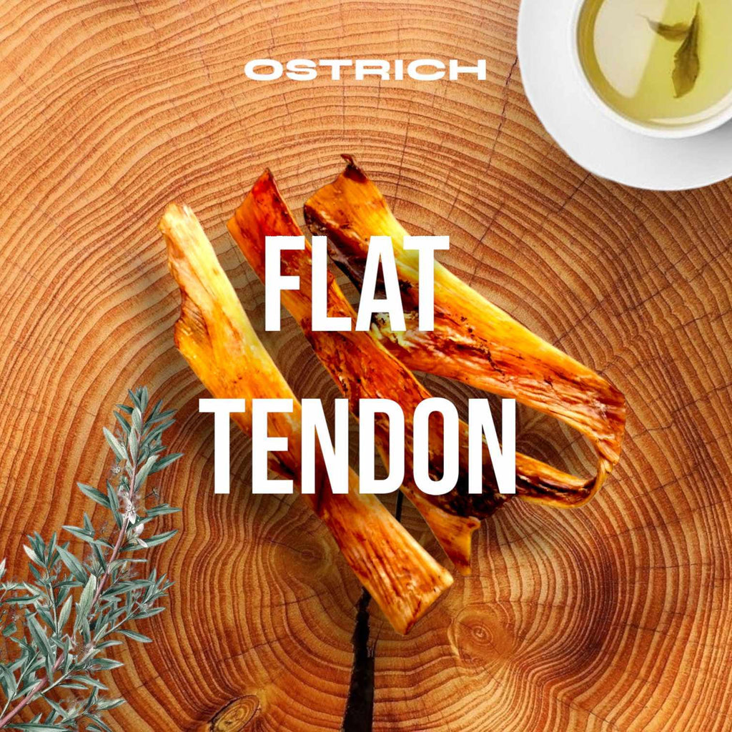 Chewy Ostrich Flat Tendon: Satisfying All-Natural Chew for Dental Health & Gentle Digestion