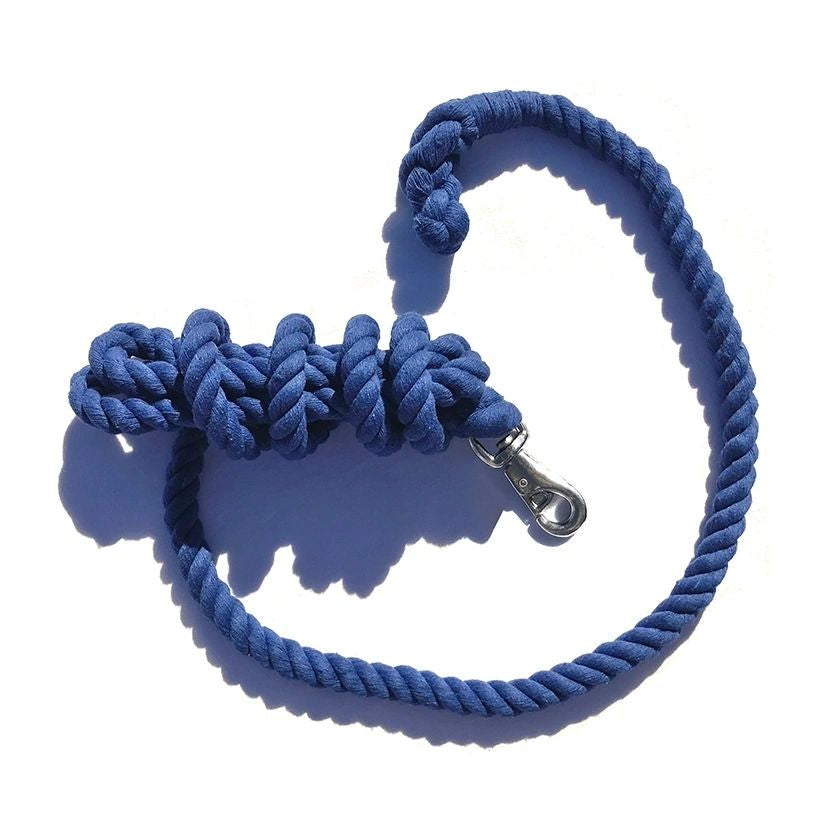 Cotton Lead Rope 3/4" x 10', Nickel Plated Bull Snap