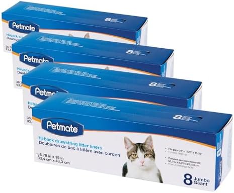 Petmate Hi-Back Drawstring Litter Pan Liners
